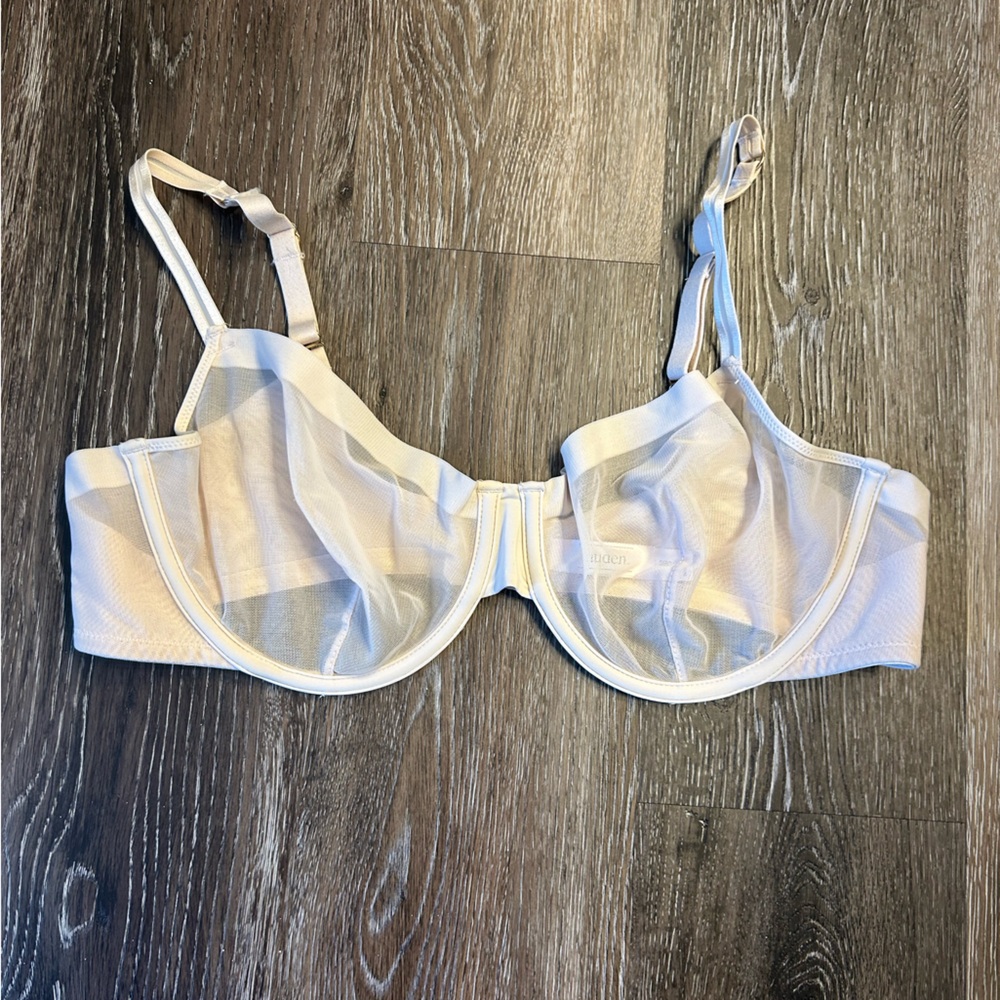 Auden Pale Sheer Underwire Bra